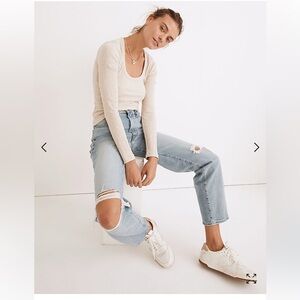 NWT Madewell The Perfect Vintage Jean: Knee Rip Edition